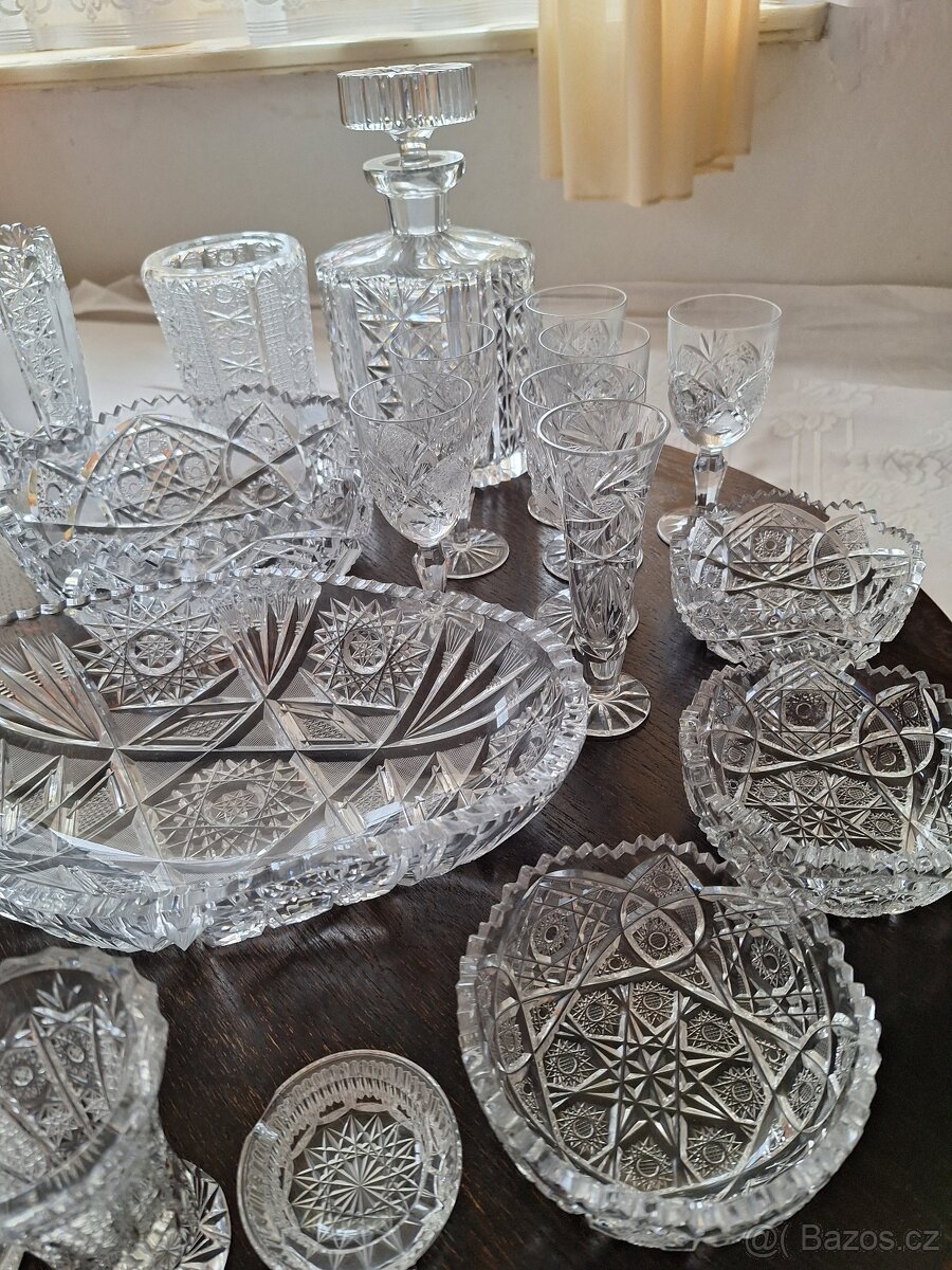 broušené sklo sada - 3