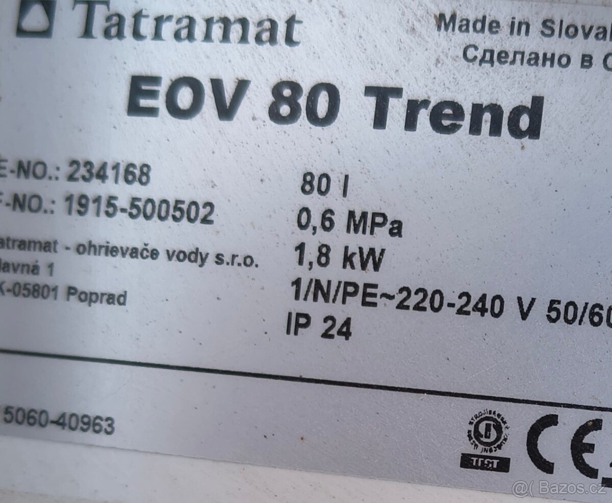 Bojler Tatramat 80 l - 3