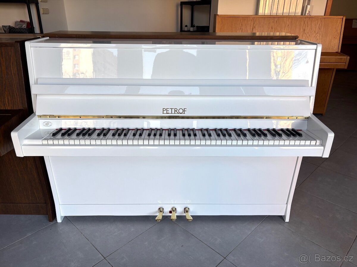 Klavír - české bílé lesklé piano Petrof 001PB - 3