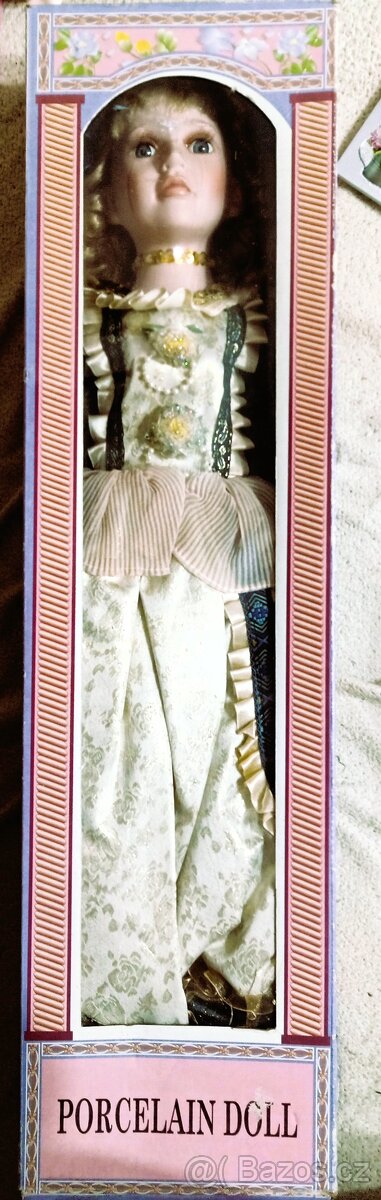 NEPOUŽÍVANÁ PORCELÁNOVÁ PANENKA, 68 CM - 3