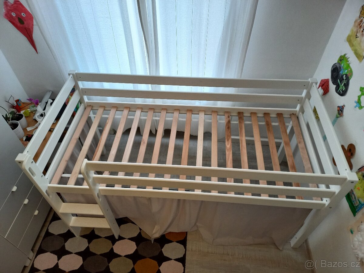 Vyvýšená postel masiv buk 200x90 - 3