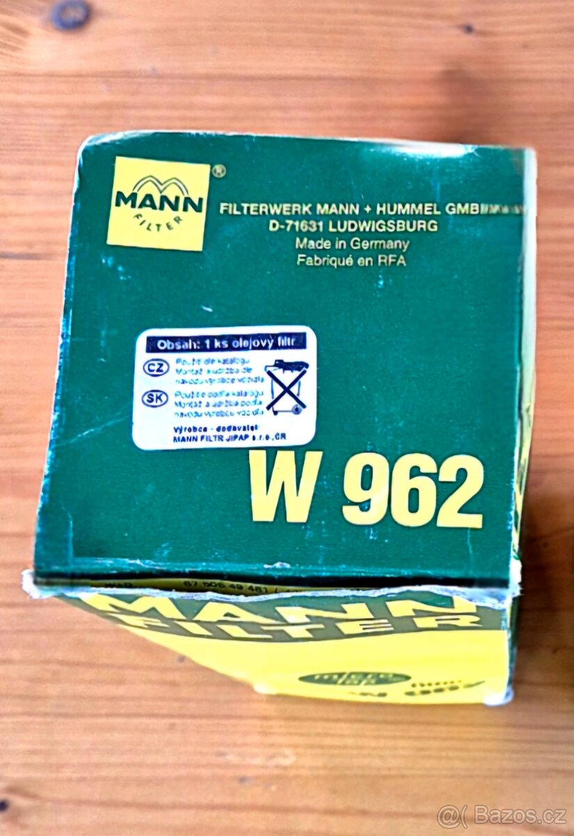 Olejový filtr MANN-FILTER W 962 - 3