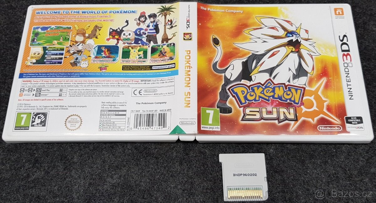 Hra Nintendo 3DS Pokémon SUN, pěkný stav - 3