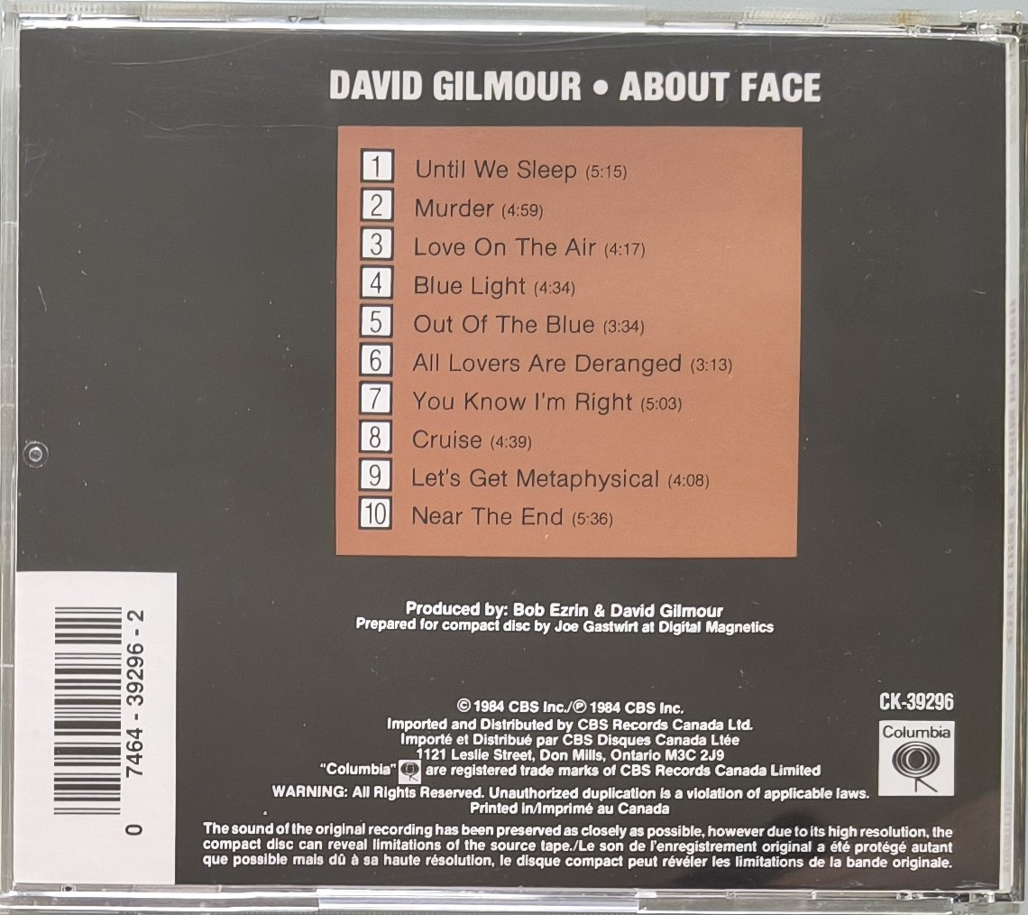 CD David Gilmour: About Face / Rattle That Lock - 3