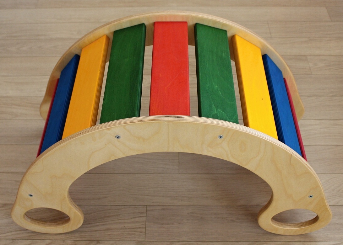 Barevná montessori houpačka - duha - 3