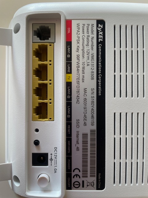 Zyxel modem VMG1312-B30B - 3