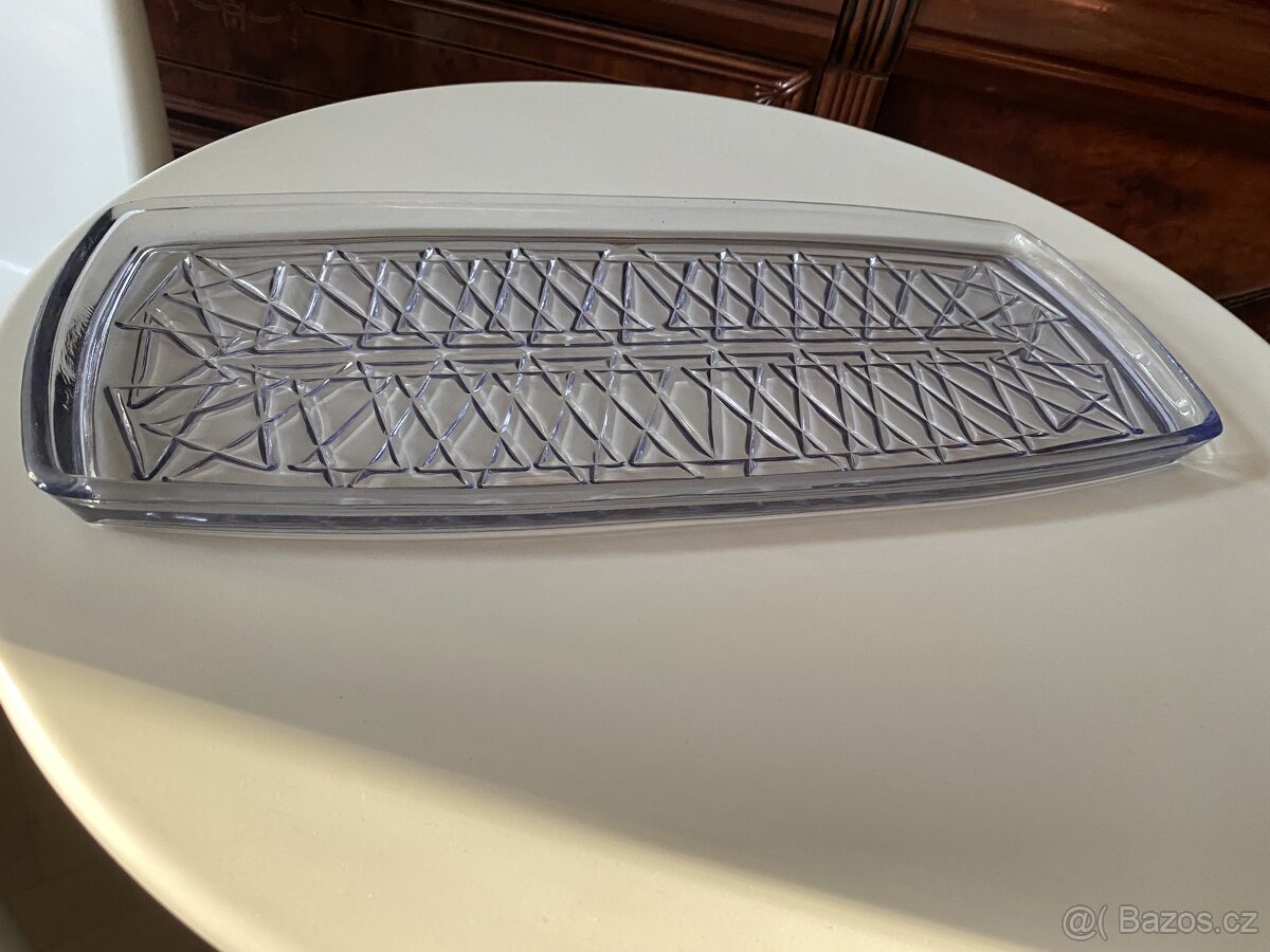 Alexandritové sklo TÁC/PODNOS, těžítko s bublinkama - 3