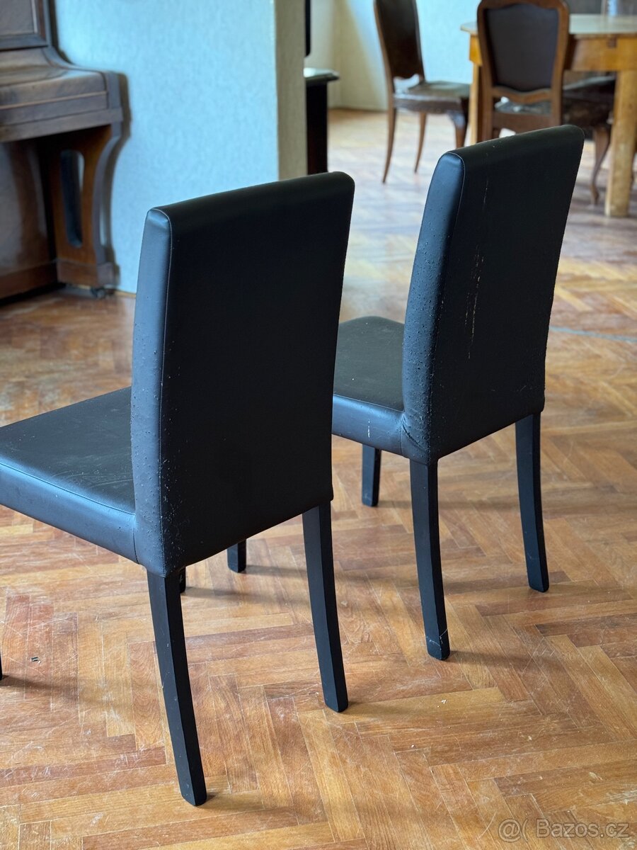 2x hnědá židle - potah koženka - 3