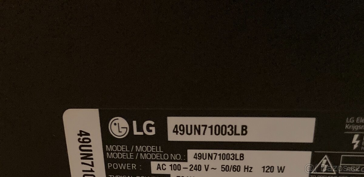 4K UHD LED Smart Televize LG 49UN7100 - 123 cm - Wifi - T2 - 3