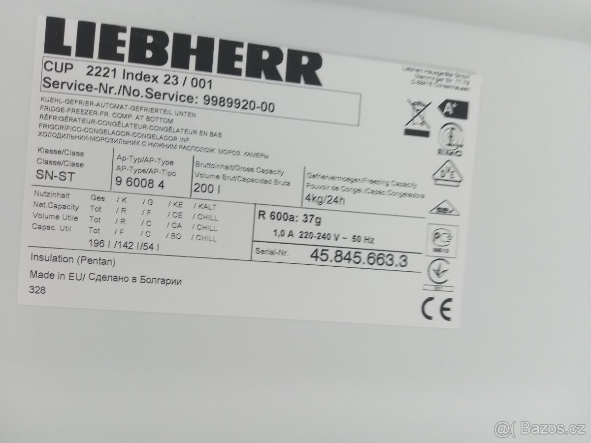 Lednička Liebherr kombinovaná ( 2 šuplíky ) - 3