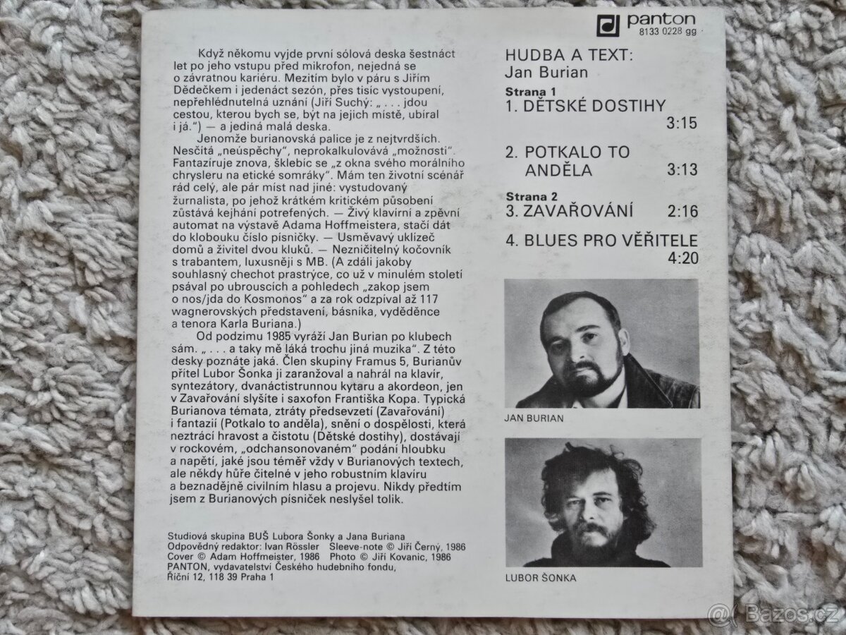 EP vinyl - Jan Burian – Dětské Dostihy - 3