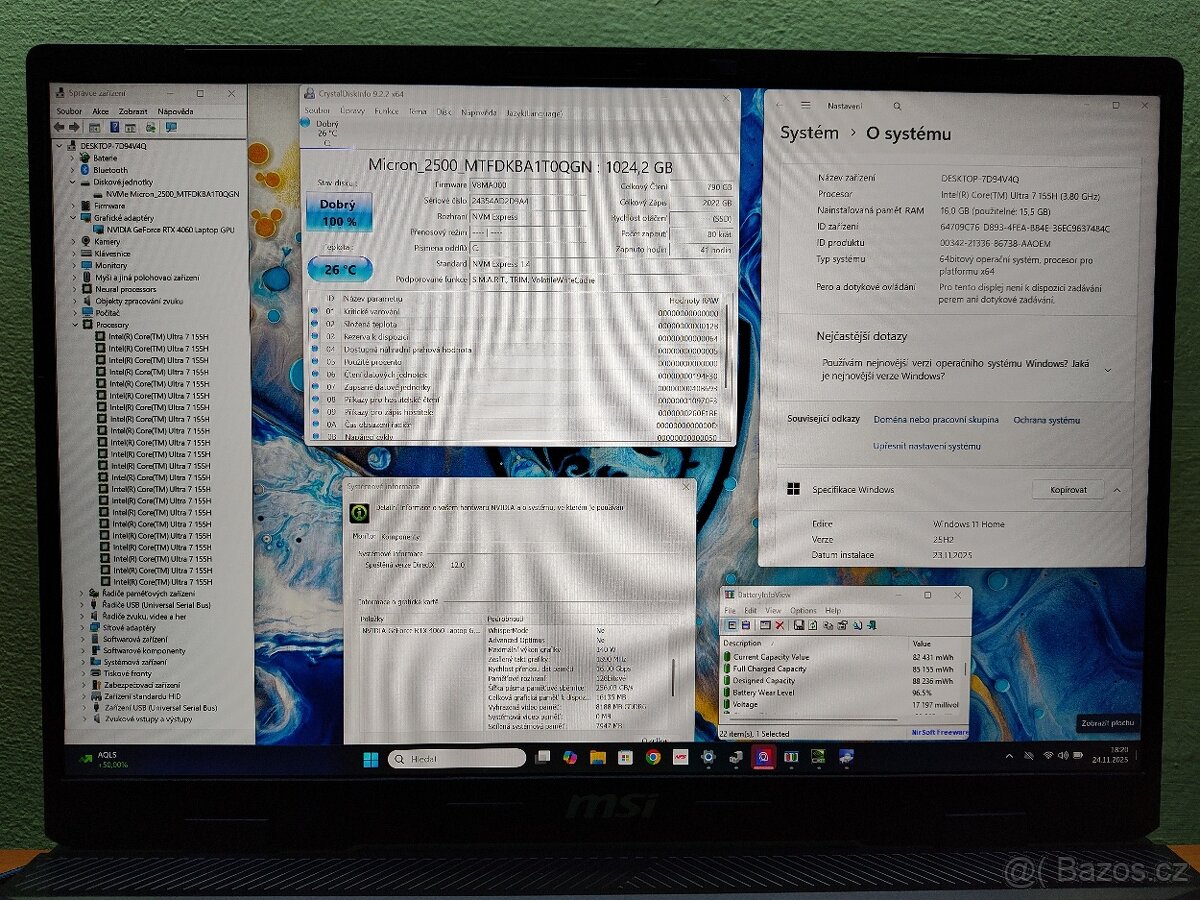 Msi Pulse 16,Ultra 7,RTX-8gb-140w,QHD+M.2 1T - 3