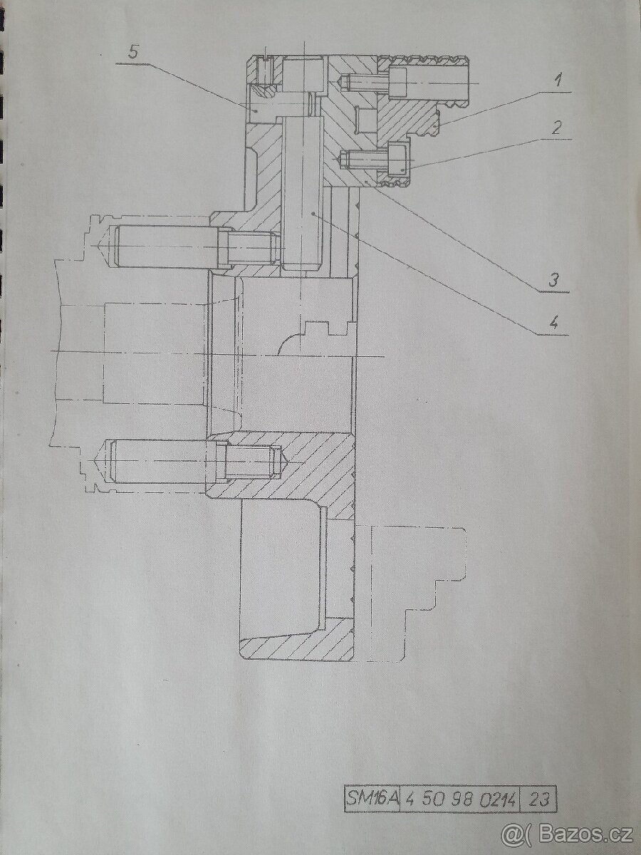 Lícní deska na soustruh SM 16 A nebo B - 3