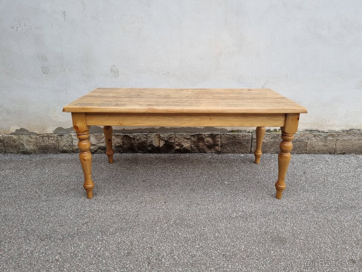 NÁDHERNÝ SOUSTRŮŽENÝ STŮL-STARÁ TVRDÁ DESKA - 3