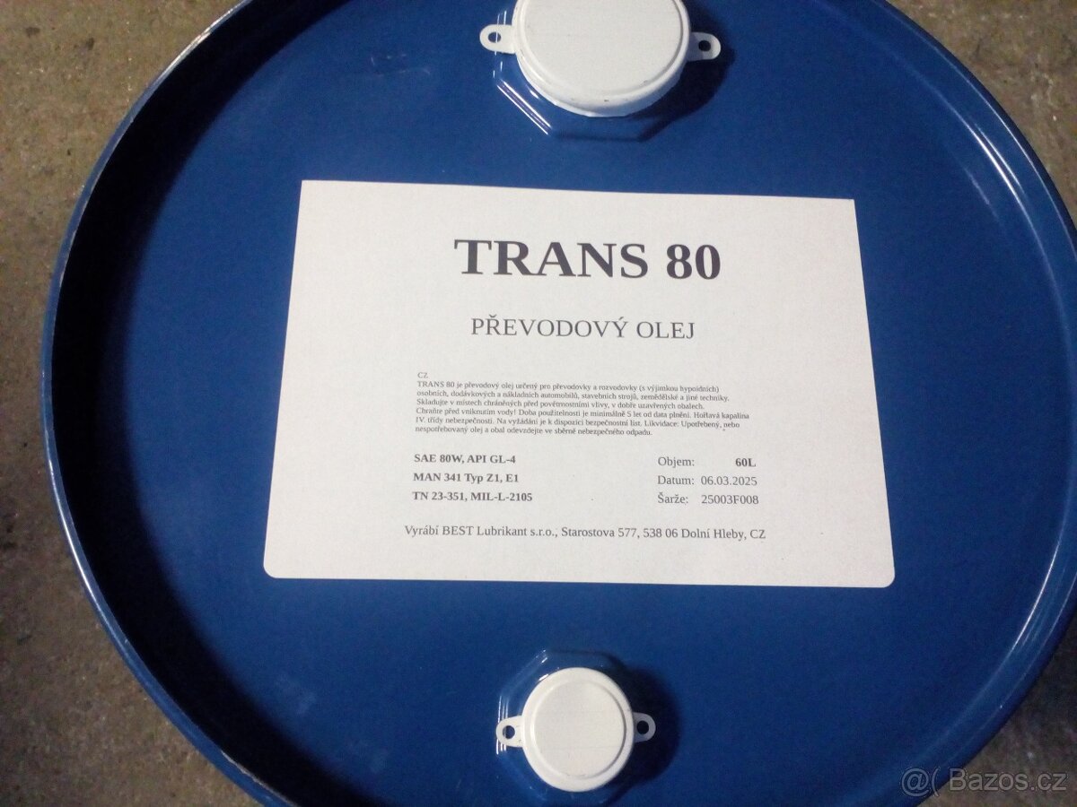 TRANS 80 - převodový olej gear 80w - 3