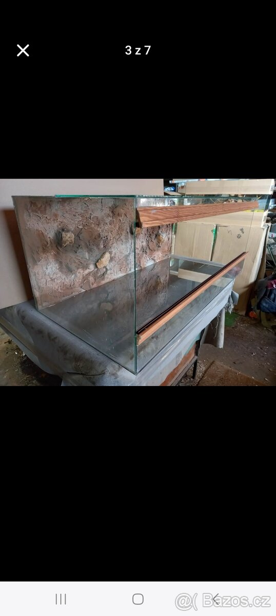 Terarium NOVÉ neposkozene +pozadí 100x50x40cm80x40x40cm, - 3