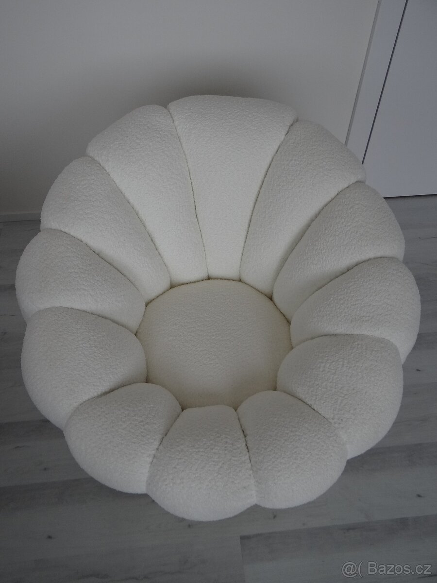 Otočné křeslo BIZZOTTO Florel bílé - 3