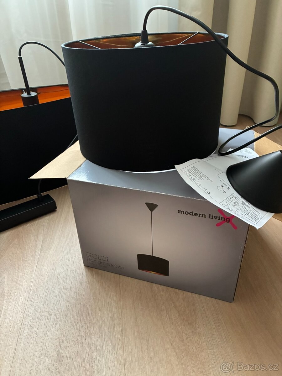 Sada svítidel - 3x lustr, lampa - 3