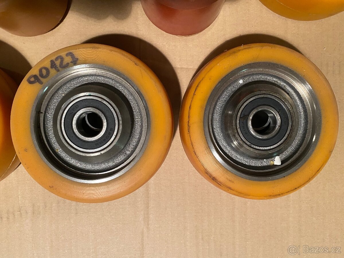 Paletový vozík, paleťák- kolečka- nová-více kusů a velikostí - 3