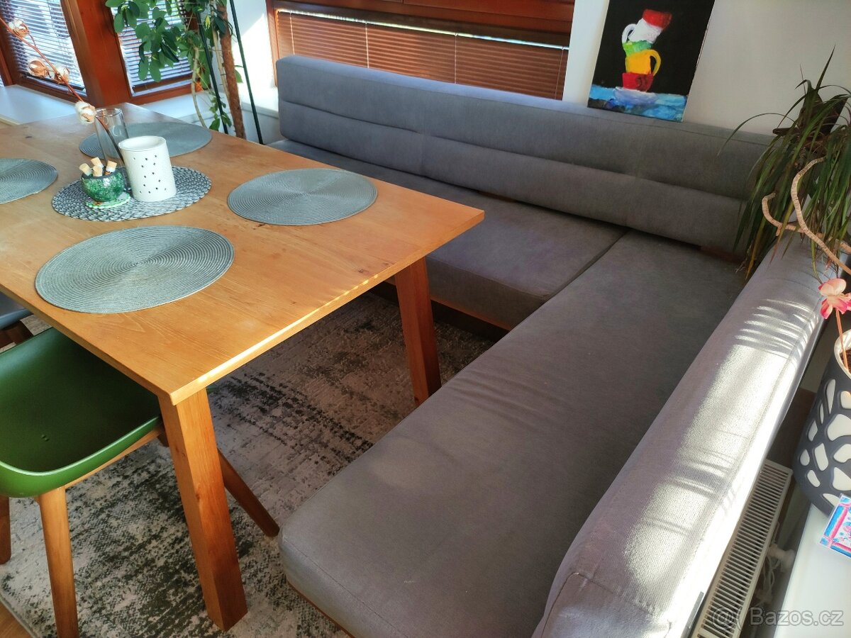 Krásný dubový jídelní stůl 160x90 cm - 3