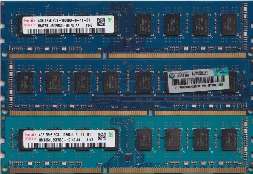 4GB DDR3 paměti různých výrobců - 3