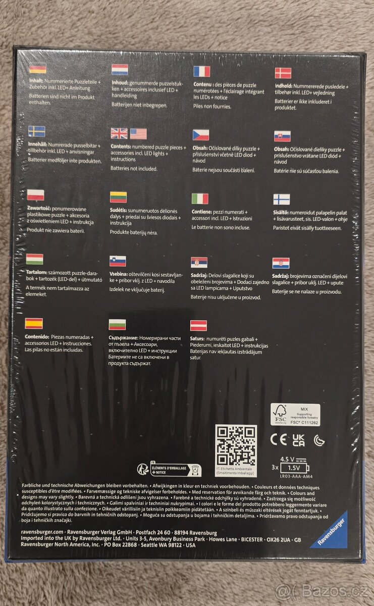 3D puzzle Svítící Big Ben 216 ks (Ravensburger) - 3