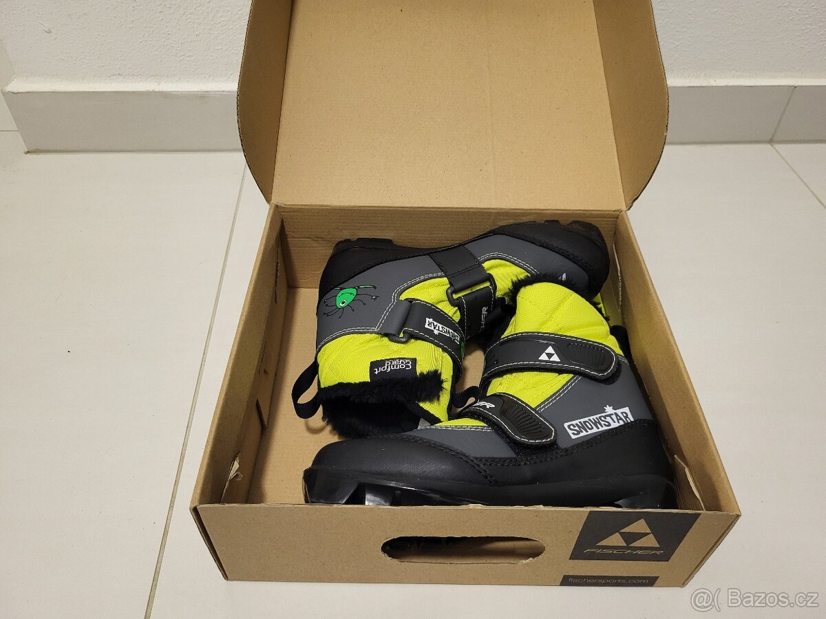 Dětské běžkařské boty Fischer Snowstar Black Yellow vel. 33 - 3