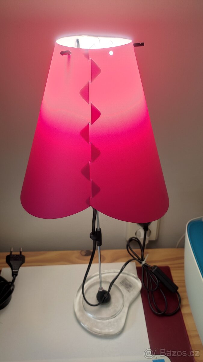 Stolní lampička růžová - 3