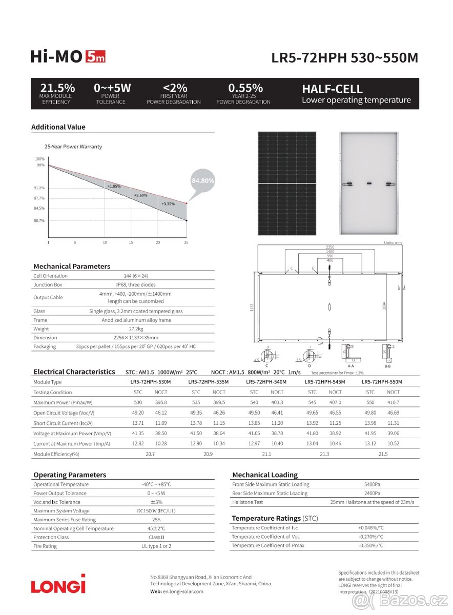 Solární panely Longi 540w černé nové - 3