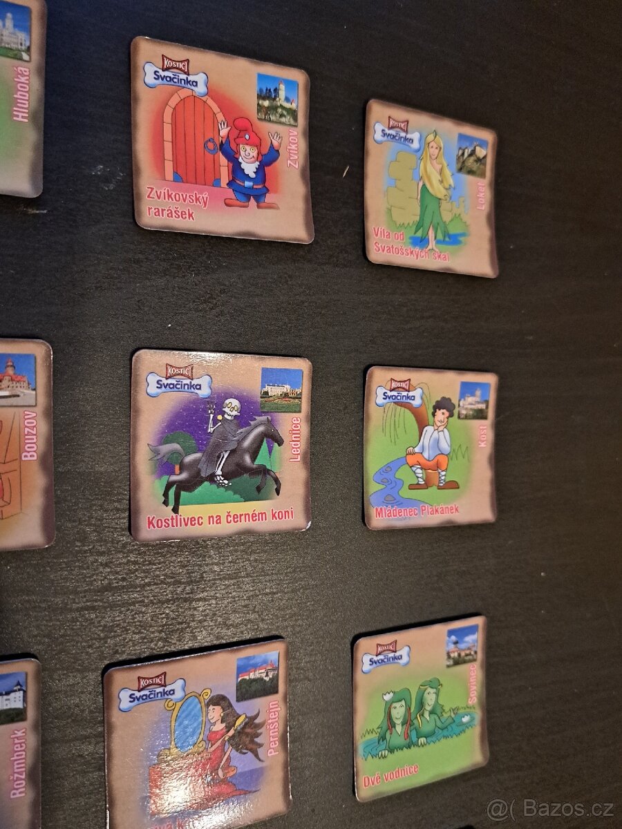 Magnetky ,,Kostíci" ,,Svačinka " Hrady a Zámky - 3