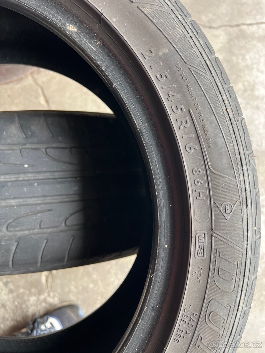 2x letni pneu Dunlop 215/45/16 - 3