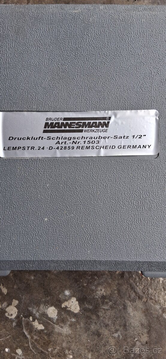 Pneumatický rázový šroubovák MANNESMANN 1/2" v kufříku, Art - 3