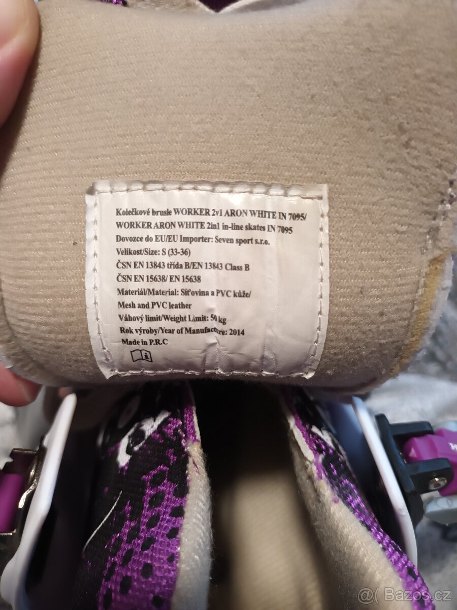 Dívčí brusle 2 v 1 Worker vel. 33-36 - 3