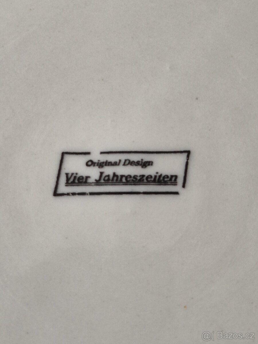 6x retro dezertní talíř Original Design Vier Jahreszeiten - 3