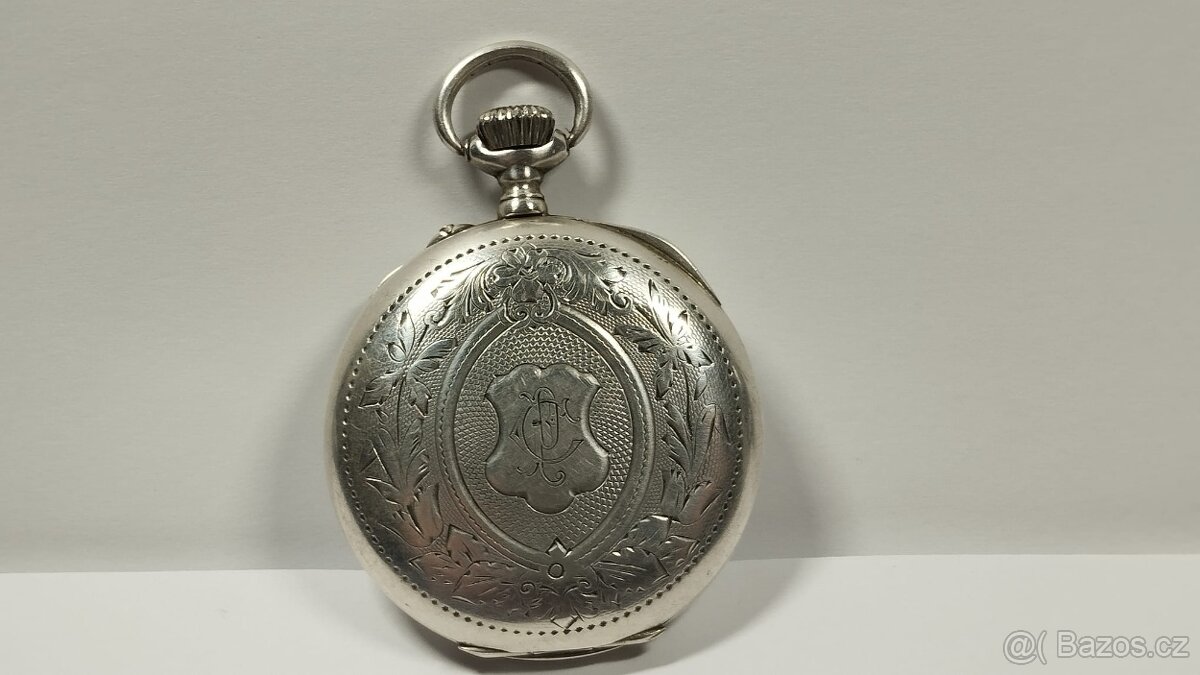 Staré stříbrné kapesní hodinky, stříbro, ag, zasiláme ihned - 3