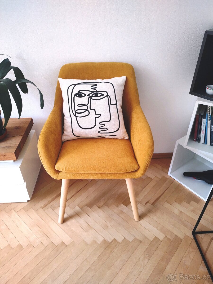NOVÉ RETRO ŽLUTÉ KŘESLO IKEA - PC 5800,- - 3