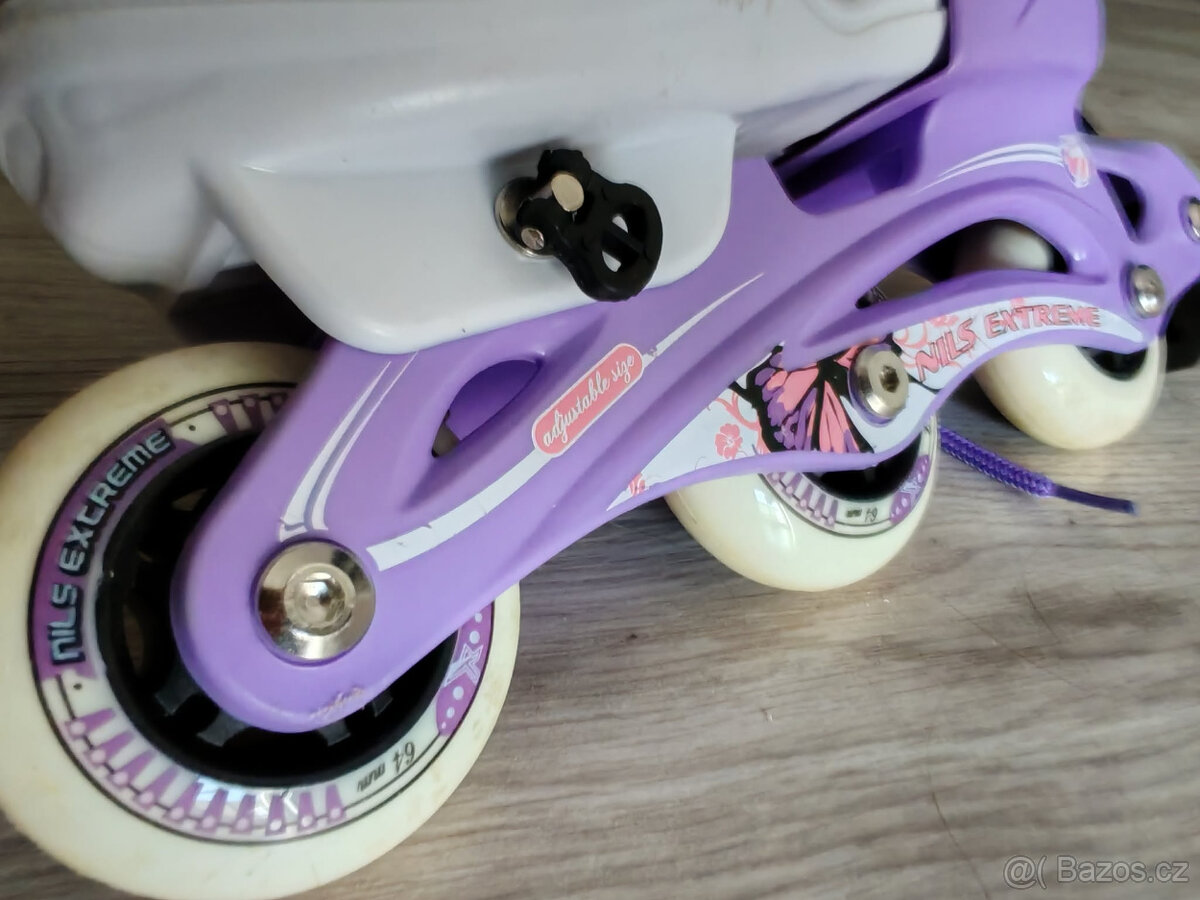 Dívčí nastavitelné inline brusle Nils Extreme (vel. 30–33) - 3