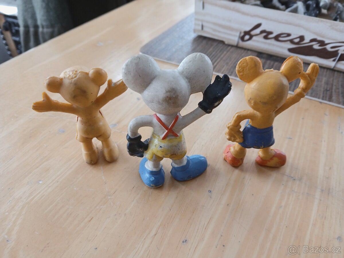 Retro figurky mickey mouse . - 3