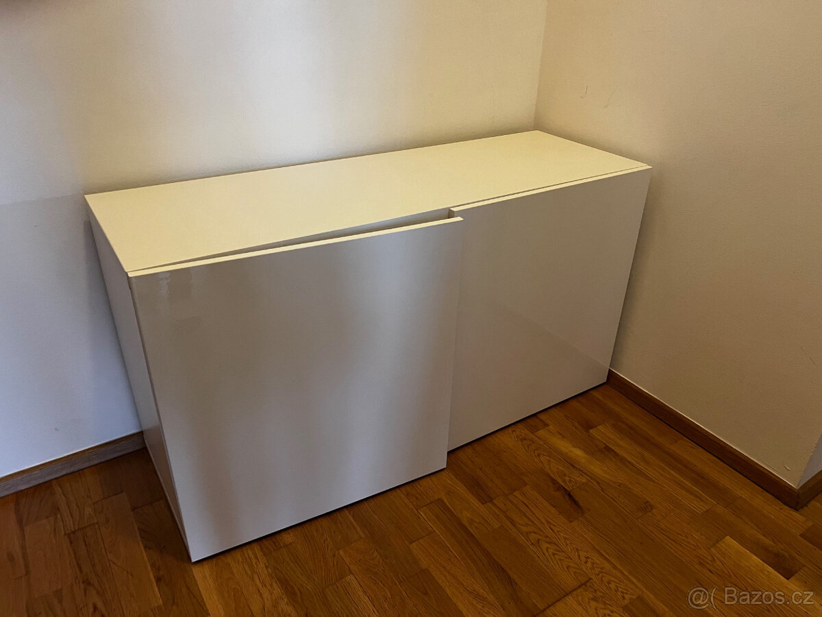 IKEA BESTÅ + Bílá/Selsviken lesklá dvířka - 3