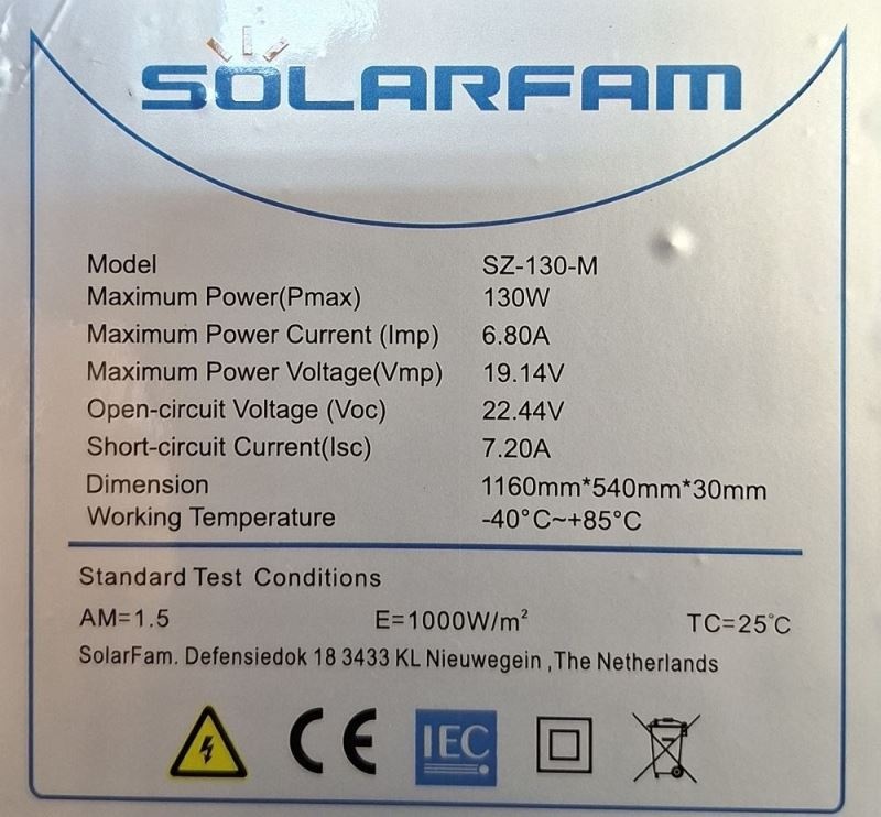 2x Fotovoltaický panel 12V/130W - 3