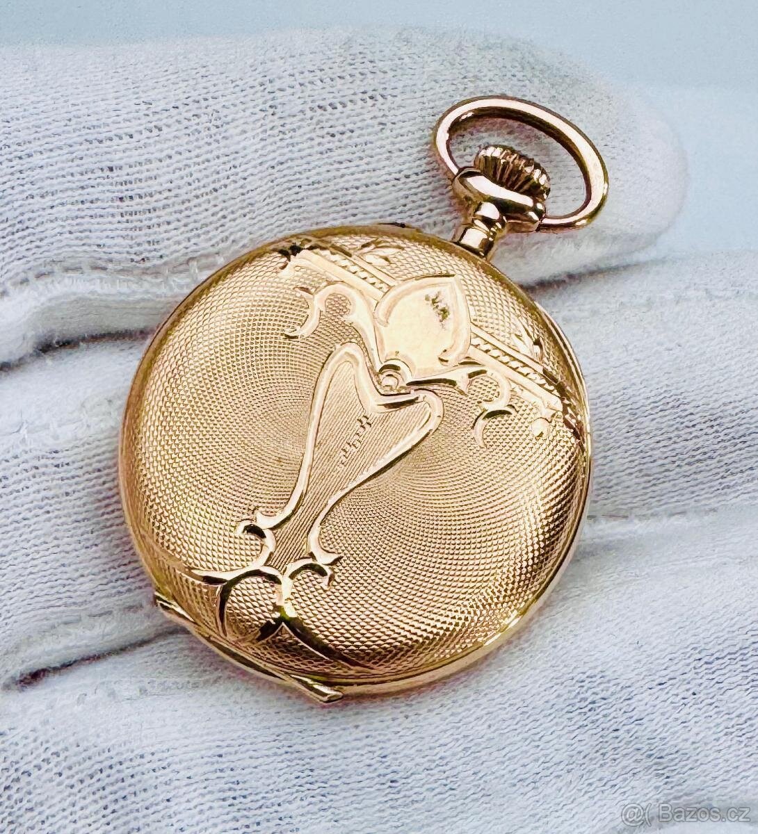 14K ZLATÉ ART DECO KAPESNÍ HODINKY TOP STAVU - FUNKČNÍ - 3