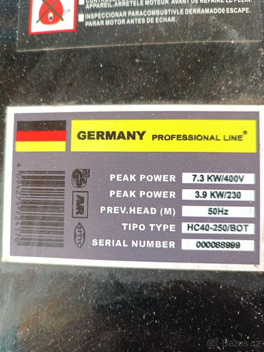 Generátor z Německa max. 7,9W 400v, 3,9W 230V - 3