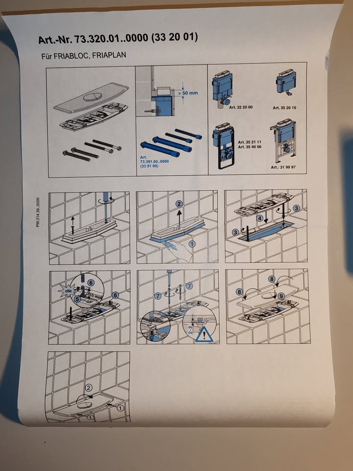 FRIATEC tlačítko F200 FRIABLOC s ovládáním shora - 3