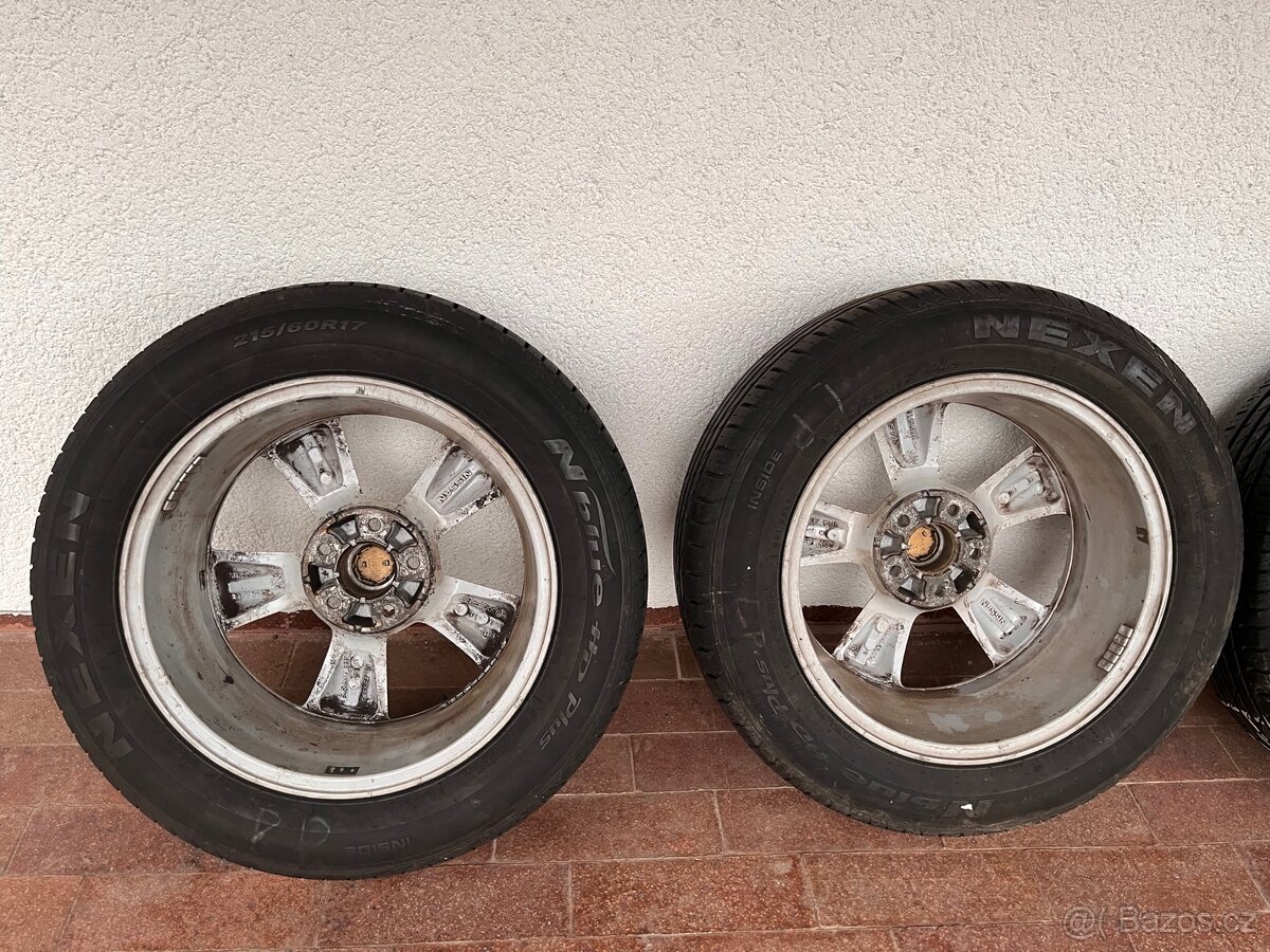 Alu disky NISSAN 5x114,3, ráfek 6,5Jx17 s letnimi pneu - 3