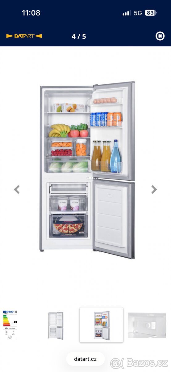 Chladnička s mrazničkou Goddess - nerez - 3