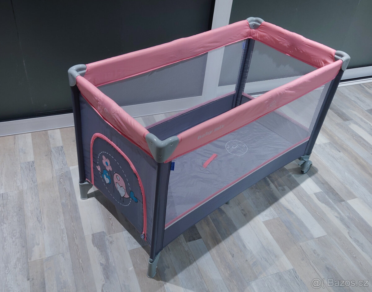 Cestovní postýlka Baby Mix + matrace + peřina/polštář - 3