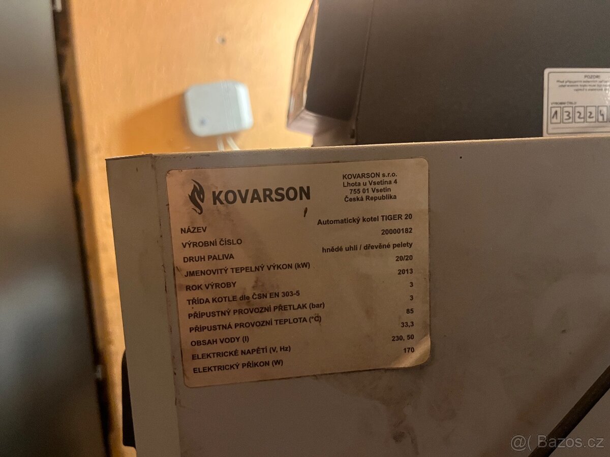 Automatický litinový kotel Kovarson TIGER ECO 20 kW - 3