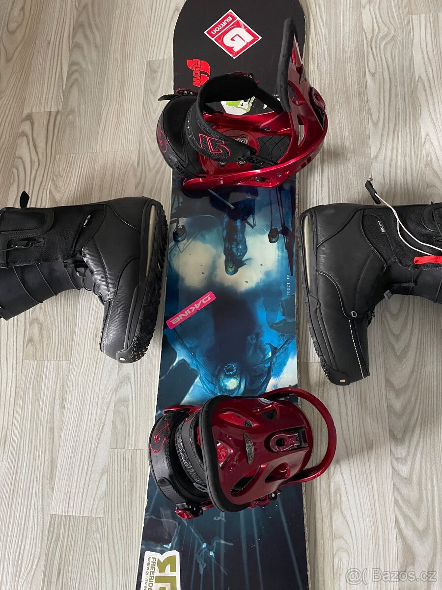 Snowboard Sims 160 cm + vázání Burton + boty Burton 45-46 - 3