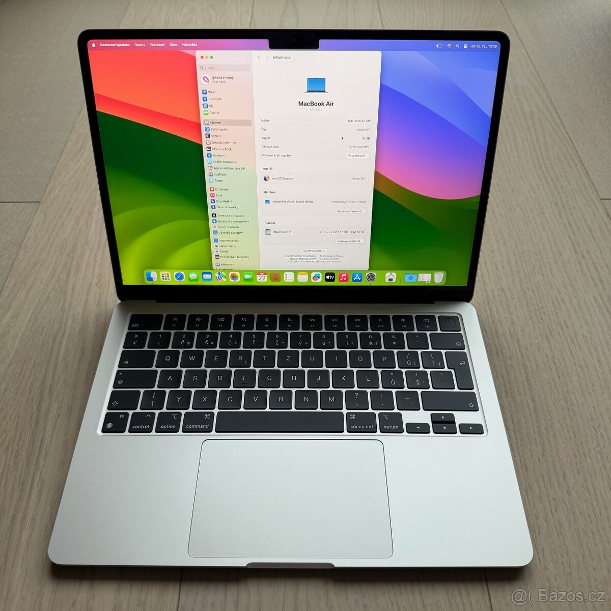 NOVÝ APPLE MACBOOK AIR 13.6” M2/512GB/16GB/BATERIE 100% - 3