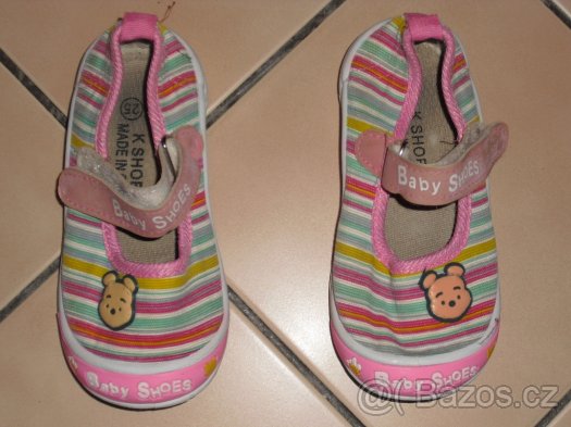 Plátěné botičky/bačkůrky pro holčičku na vel.25. - 3